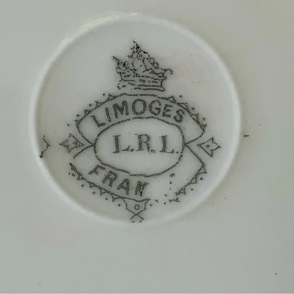 Antique Limoges France LRL Duck in Flight Plate Game Bird Signed Vitec